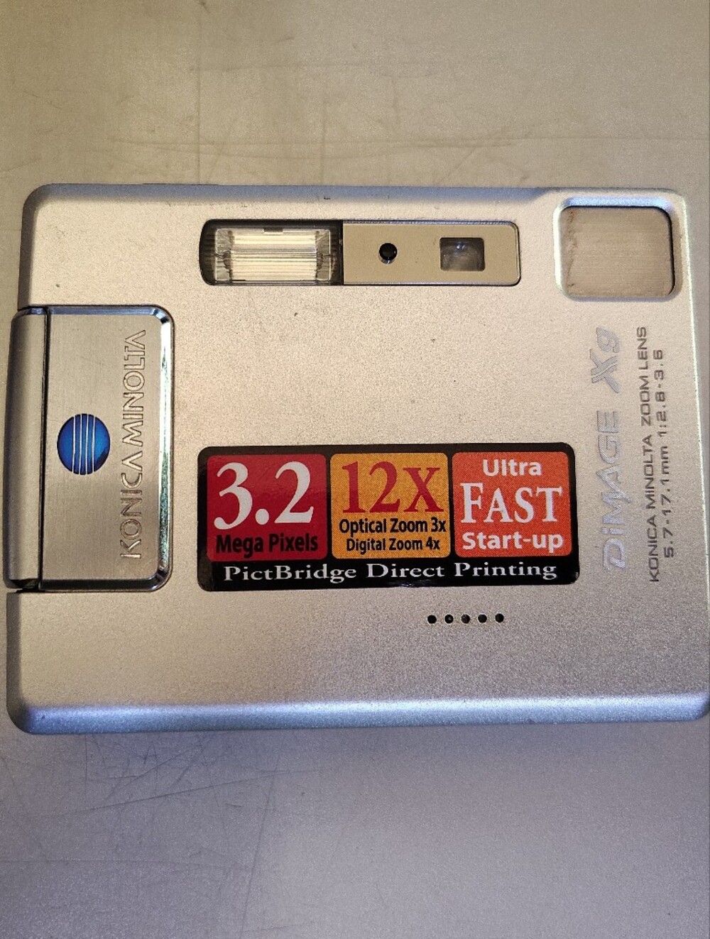 Konica Minolta DiMAGE Xg Digital Camera Silver 5.1-17.1mm Zoom Lens Tested